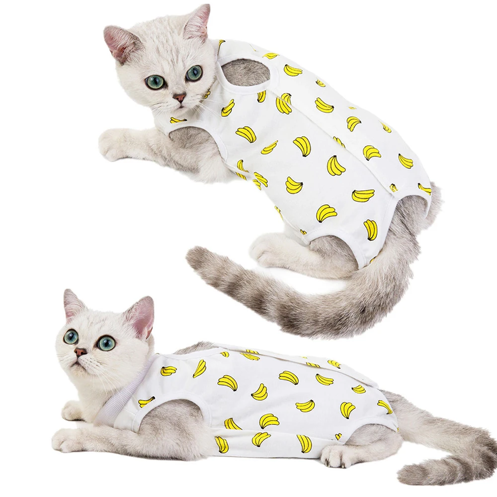 pet clothes Pet Cat Weaning Cotton Clothes for Small Dog Sterilization Jumpsuit Anti-licking Surgery Recovery Care Suit Puppy Kitten Outfits