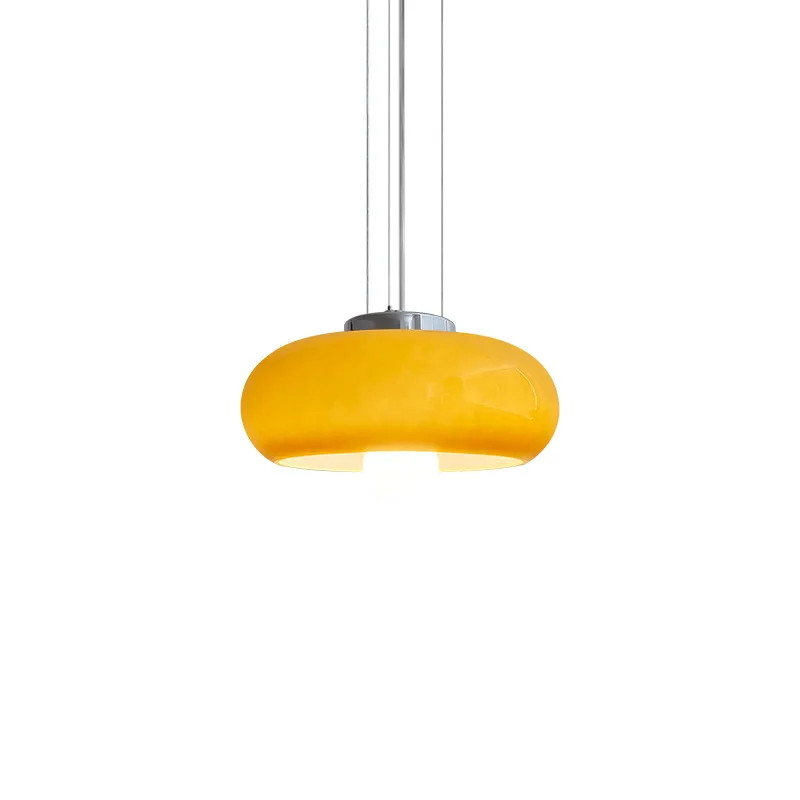 Retro Bauhaus Arancione Bianco Lampadari Metallo Vetro Fixrure Cucina Isola Comodino Decorazioni Per La Casa Lampada Nordic Plafoniere A Sospensione