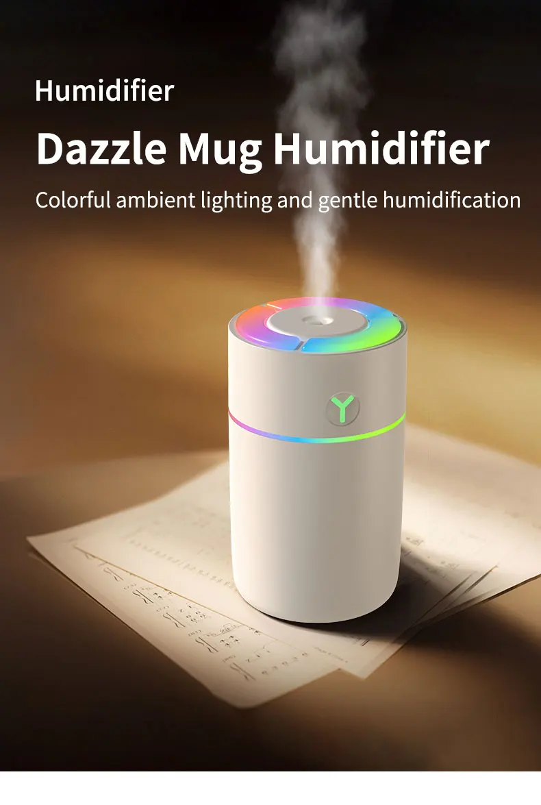 Description Picture 2 of itemPortable humidifier color USB humidifier suitable for indoor and car mini air atomizer aromatherapy and essential oil diffuser