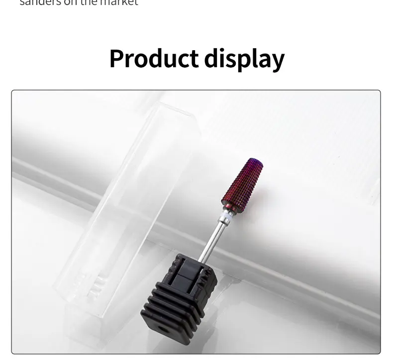 Spitze Wolfram Hartmetall Nagel Bohrer Bits Elektrische Maniküre Bohrer Zubehör Fräser für Nagel Gel Polish Remover Nagel Werkzeuge – Detail 10