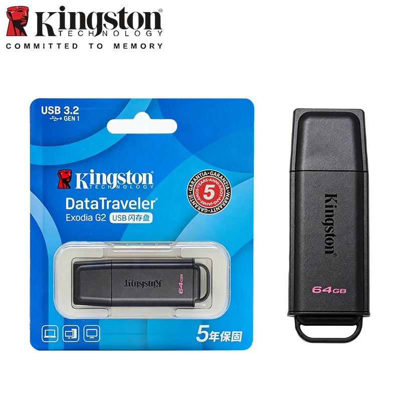 뉴 킹스톤 데이터트래블러 엑소디아 USB 플래시 드라이브 USB 3.2 펜 드라이브 DTXG2 64GB 128GB 256GB 512GB U 디스크 메모리 스틱 (컴퓨터용)