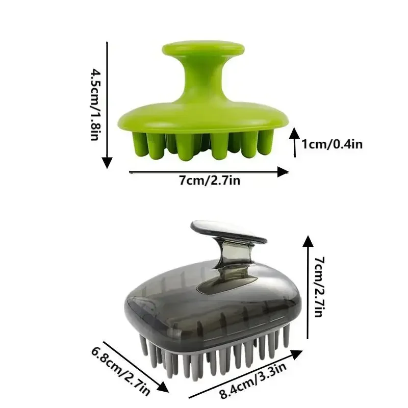 Shampoo in silicone Massaggiatore per capelli cuoio capelluto Shampoo Massaggio Pettine Spazzola per massaggio da bagno Massaggiatore per cuoio capelluto Spazzola per capelli Doccia Pettine Strumento per la cura - immagine 5