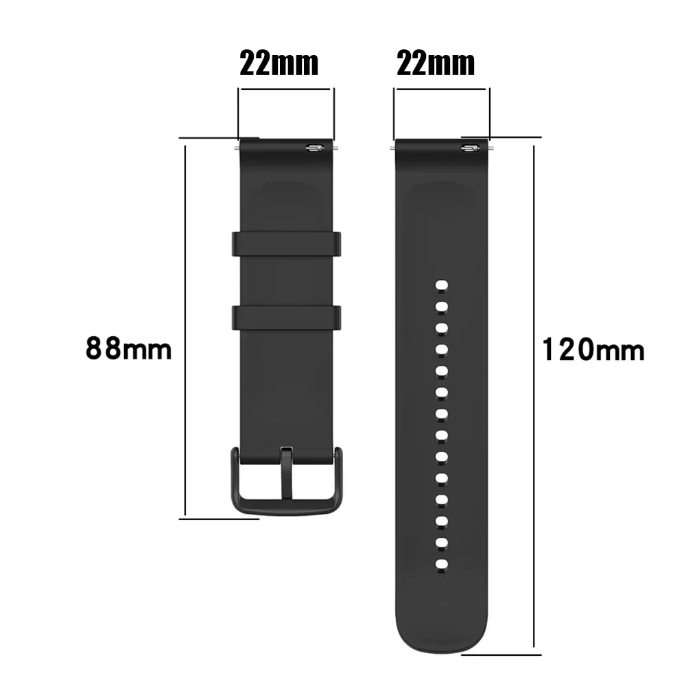 Premium Silicone Strap – Universal 22mm Wristband Replacement
