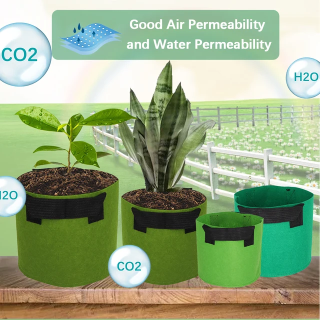 15Db/Tétel Keverék 15 Színű Kerti Ültetvényes Táska Fogantyúval 1 Mm -Es Virágzöld Növényi Gyógynövény Szövet Termesztett Edény Beltéri Kültéri Conatiner - Image 6
