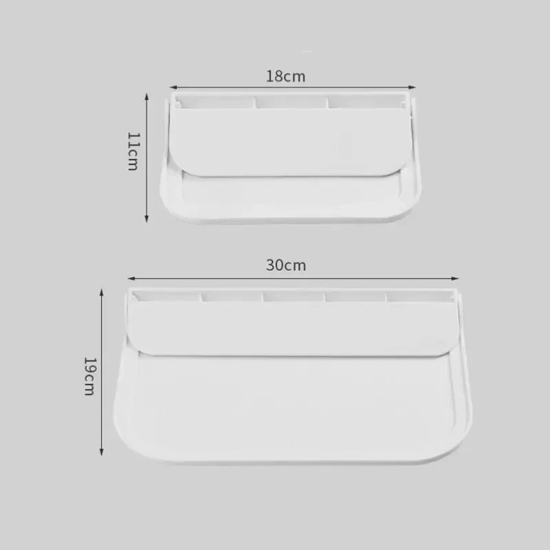 Foldable Wall Shelf Punch-Free Wall-mounted Plastic Floating Shelf Household Bathroom Toilet Towel Clothes Storage Rack 6