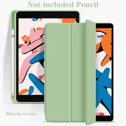 Premium Tablet Case with Pencil Holder - Fits Various Models for iPad Pro 13 M4 M5 (Matcha Green 1)