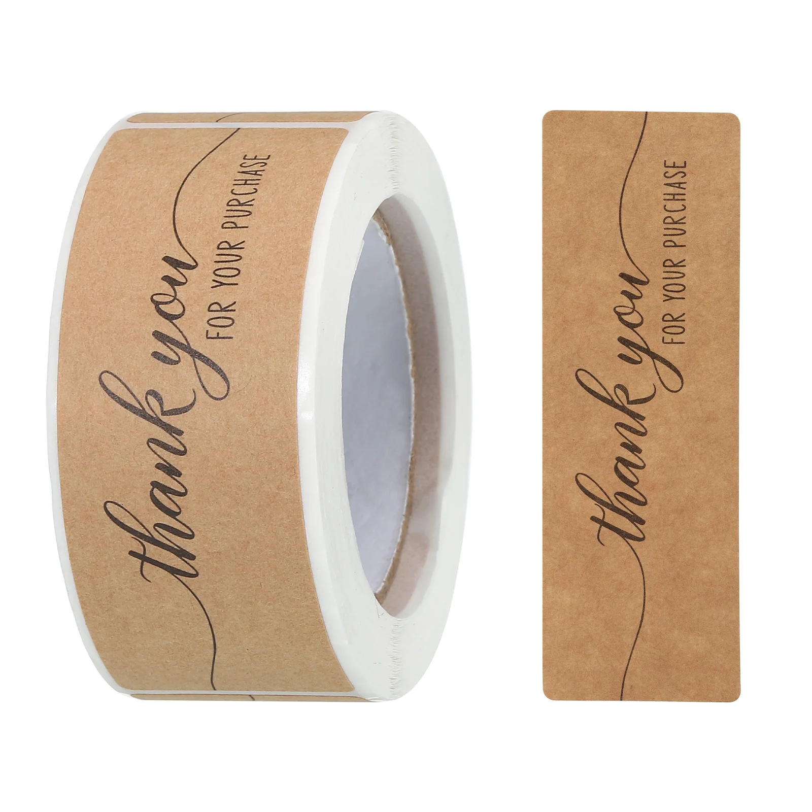 

1 Roll Thank You for Your Purchase Stickers Adhesive Rectangle Gift Seal Labels for DIY Business Self-adhesive Paper Labels