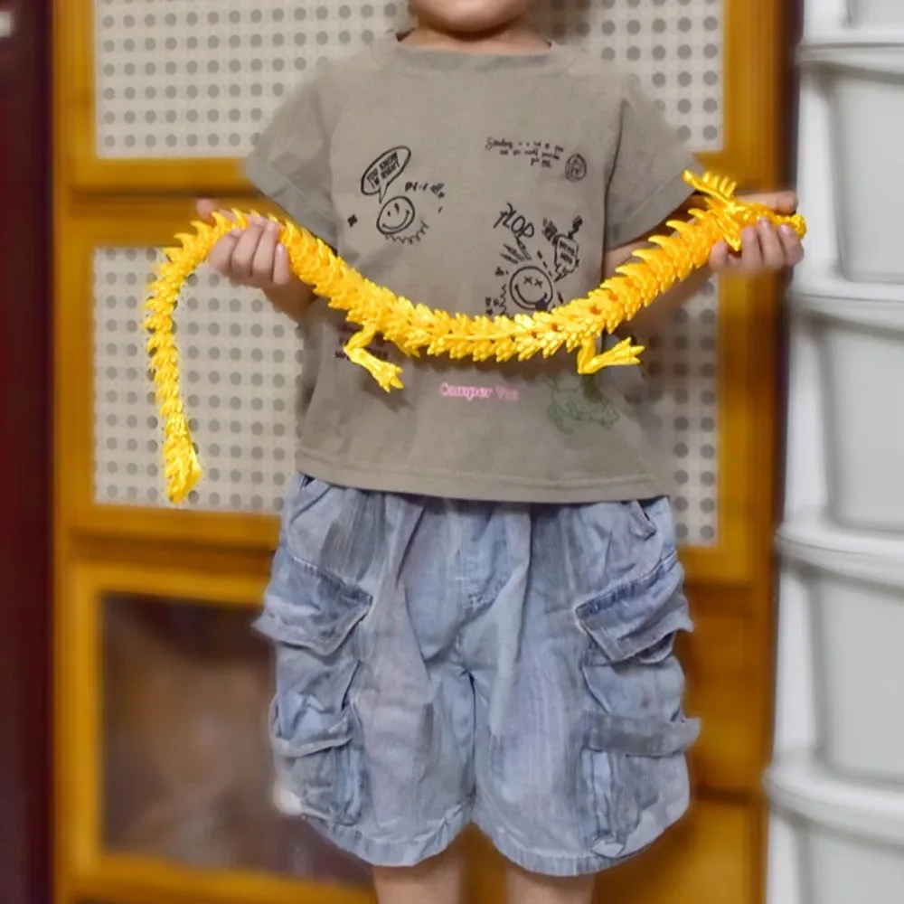 88CM 60CM 3D 프린팅 보석 드래곤 크리스탈 피젯 토이 회전 가능한 관절형 드래곤 ADHD 어린이를 위한 선물 생일에 완벽