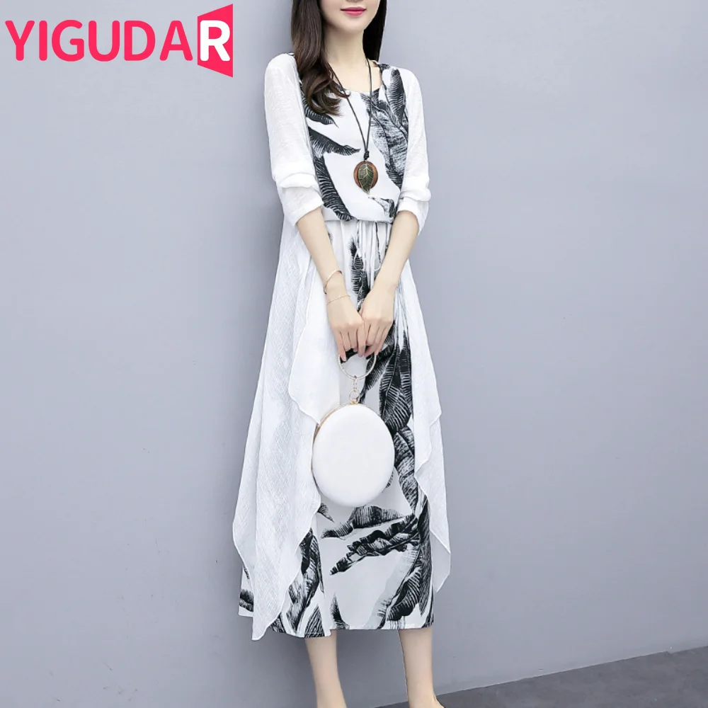 

pregnancy photoshoot dress Set for Maternity Long Sleeve Cotton Linen Shirts Long Loose Strap Dress Twinset Pregnant Woman Dress