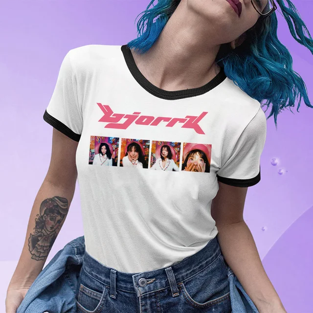 bjork t shirt tshirt men white t shirt kawaii grunge