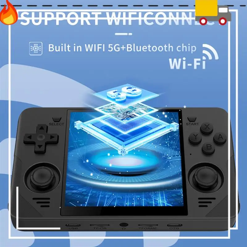 RGB30 Retro Game Console 16G+128G 4.0 Inch 720X720 Quad-Core CPU 5Ghz Wifi+Bluetooth 4100Mah Handheld Game Controller Durable B