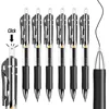 1/5/10Pcs 0.5mm Black Ink Retractable Pen Pens for Writing Gel Aesthetic Stationery Kawaii Supplies Cute Lot Office Accessories 1