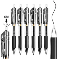 1/5/10Pcs 0.5mm Black Ink Retractable Pen Pens for Writing Gel Aesthetic Stationery Kawaii Supplies Cute Lot Office Accessories 1