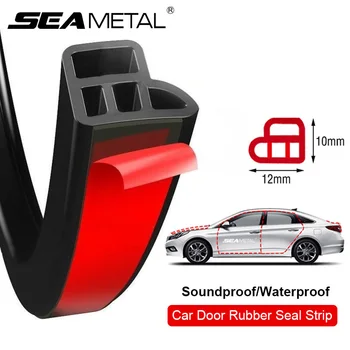 SEAMETAL Car Door Seal Strip Rubber Double Layer Sealing Protector Soundproof Waterproof Weather Strips for Car Door Hood Trunk