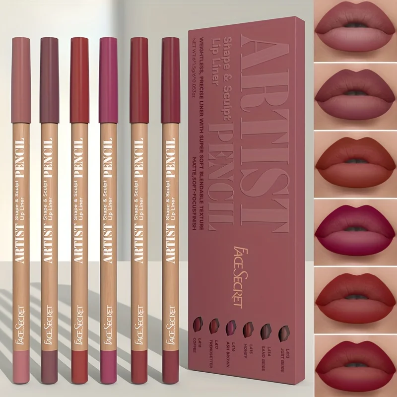 2Pcs Set Artist Matte Lip Liner and Gloss Combo,Plumping Lip Glow Oil,Long-Lasting Moisturizing