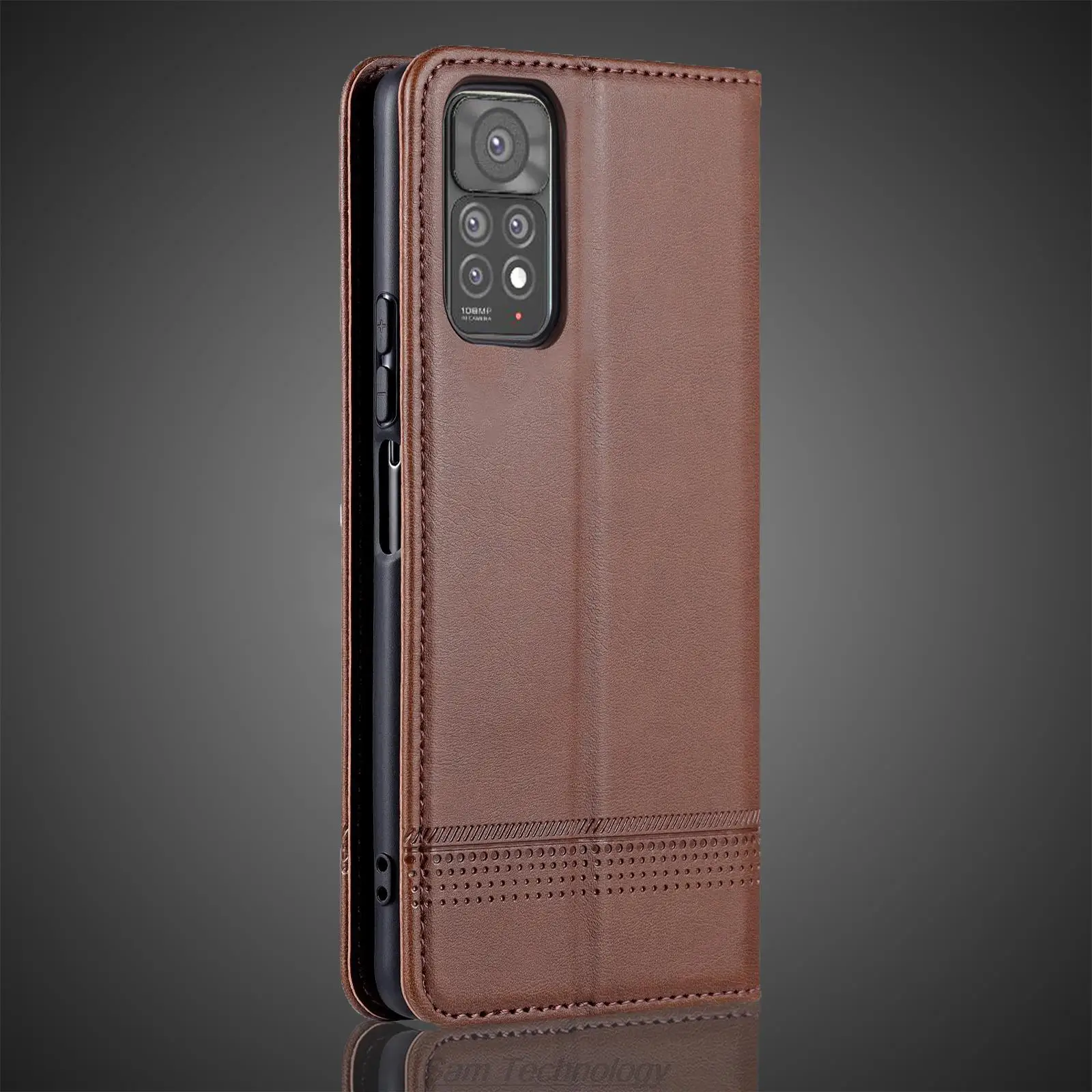 Premium Magnetic Attraction Wallet Case for Xiaomi Redmi Note 11 Pro - Elegant Simplicity Cover