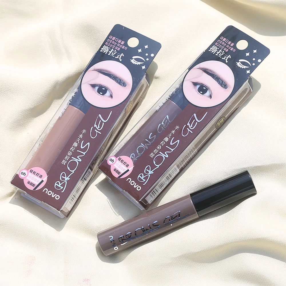 

Sdotter 3 Color Semi-Durable Tear Eyebrow Glue Eyebrow Pencil Waterproof Lasting Dyed Eyebrow Paste Not Easy Fade Not Dizzy Eyeb