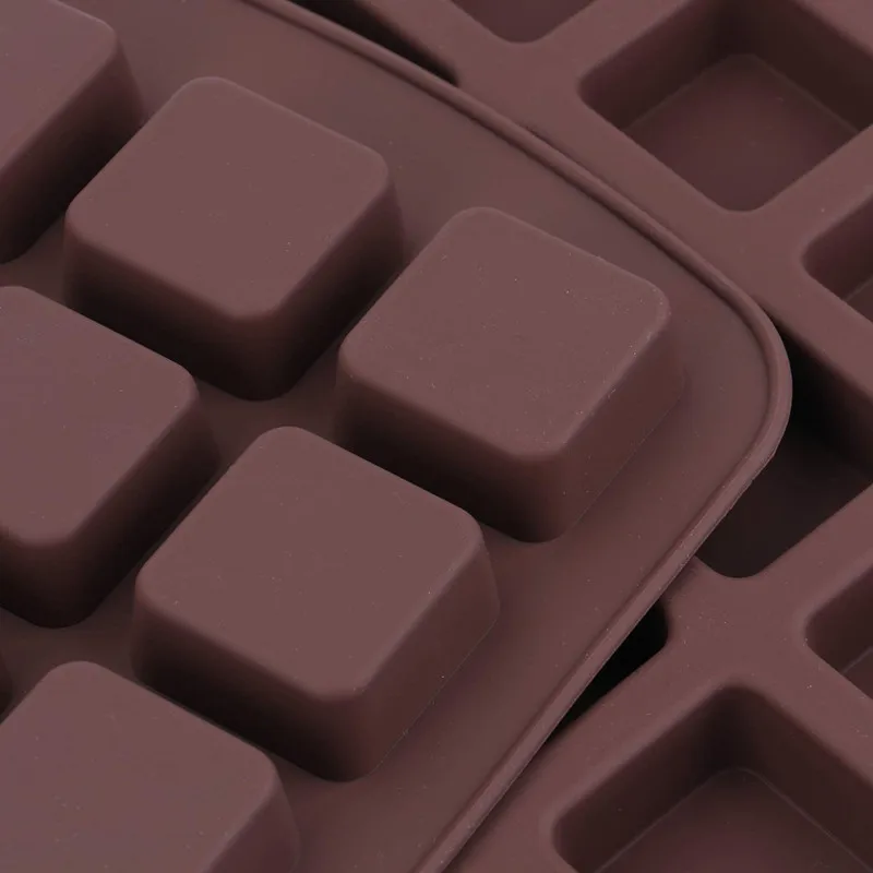 2 Stampini In Silicone Per Cioccolato - 6 Cavità Quadrate - Stampi Riutilizzabili Per Torte, Cubetti Ghiaccio E Caramelle Dure - 2