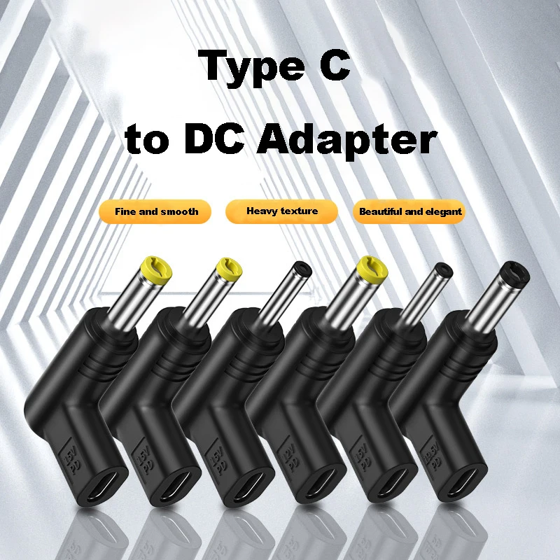USB Adapter 12V 15V 19.5V C Type C PD to DC Power Universal 3.5*1.35 5.5*2.5mm DC Jack Plug Connector for Router Tablet Camera