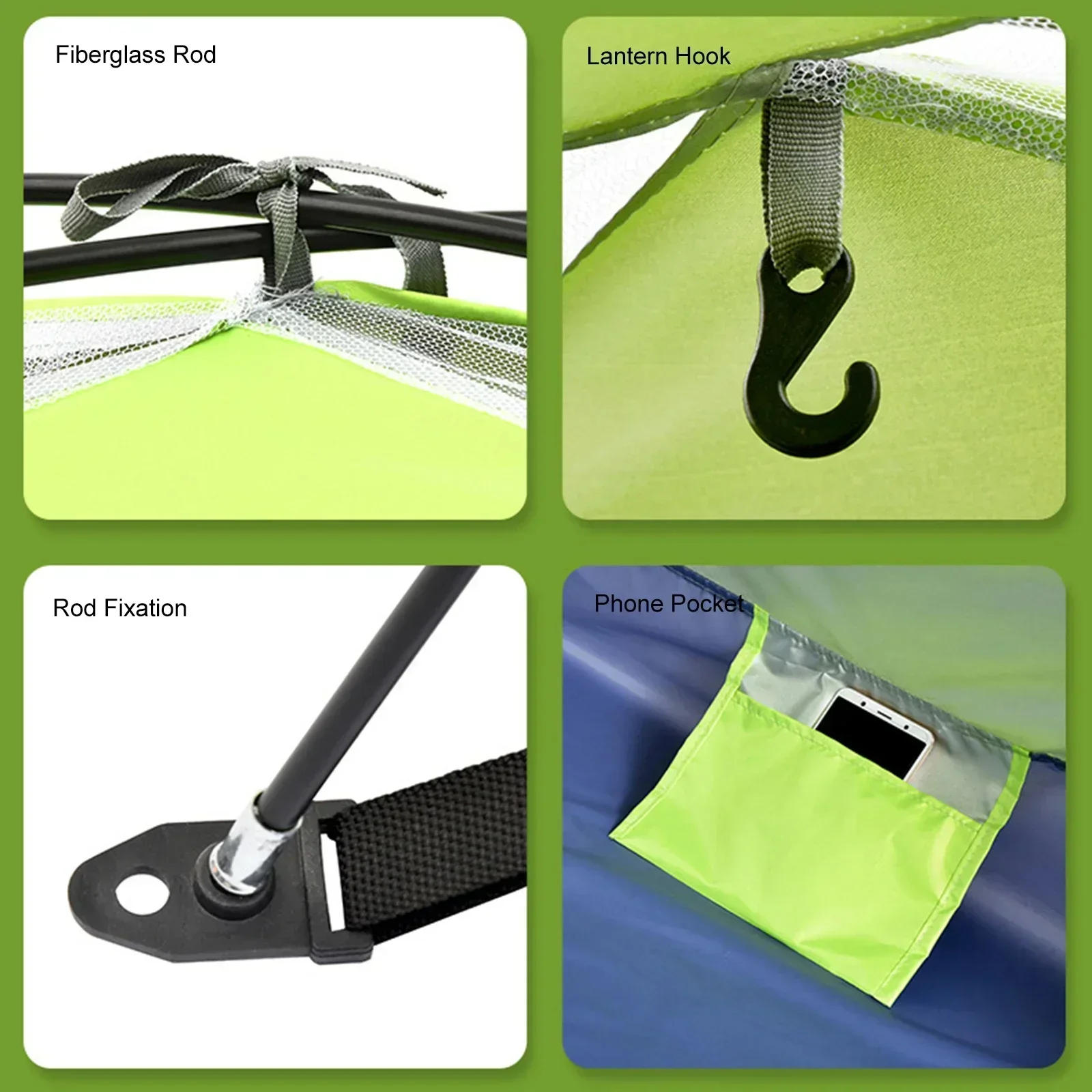 Tente ultralégère pêche 1/2 personne - Couche unique anti-UV pour randonnée et voyage