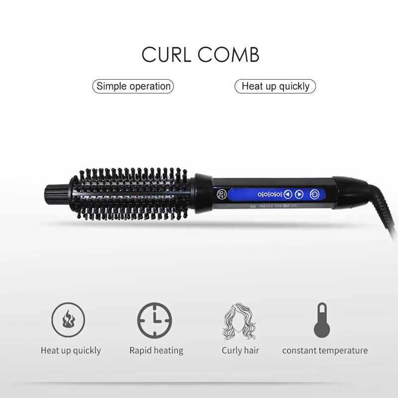 Hair Curling Wand Curler Iron Ceramic Anion Hot Air Brush Styler