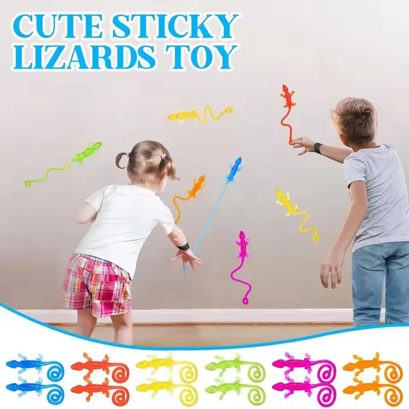 10/30Pcs Fun Sticky Climbing Lizard Kids Birthday Party Favors Goodie Filler Pinata Toys School Prizes Halloween Christmas Gift