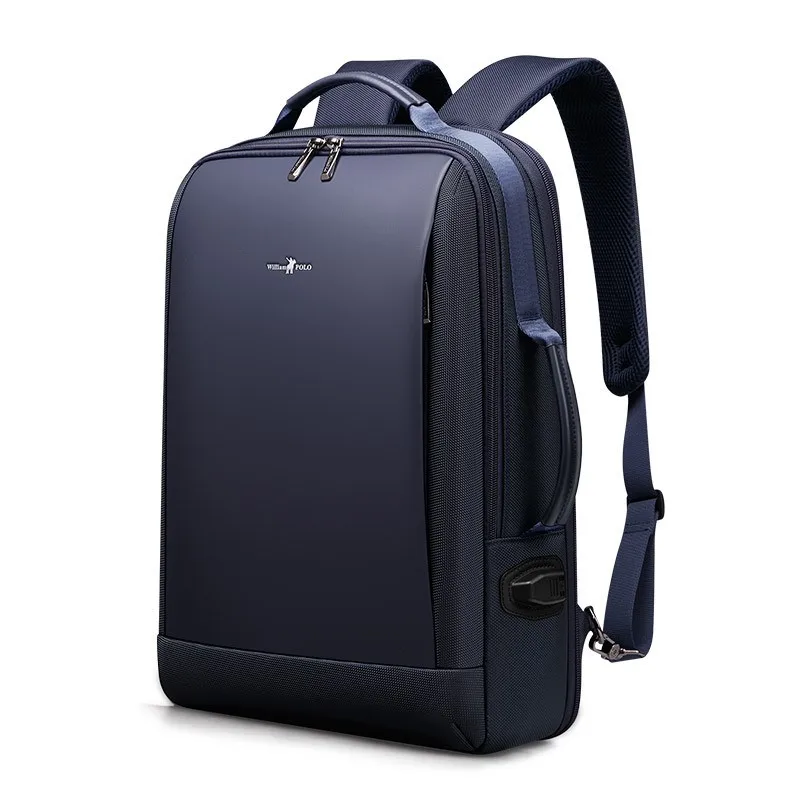WILLIAMPOLO Luxury Brand Men Backpack Business Waterproof Anti-theft Leisure School Bag 15.6 Inch Male Travel Bag