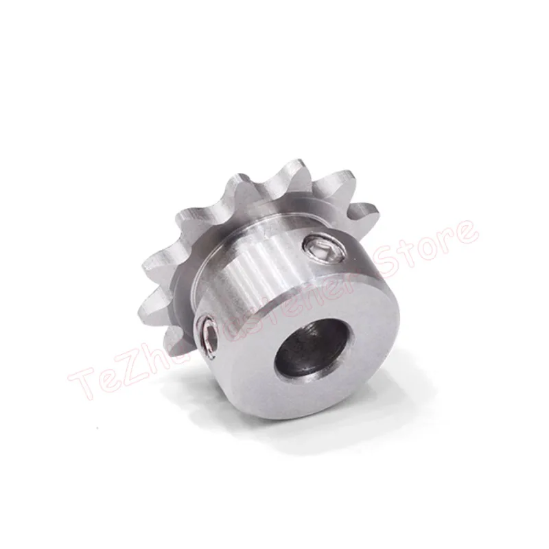 1pc 12 Teeth 04C 304 Stainless Steel Industrial Drive Sprocket Wheel Chain Gear 12T Bore 6 6.35 7 8 10 12mm Groove Step