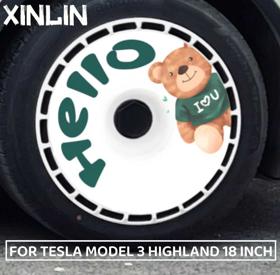 

4PCS HubCap 18 Inch Performance Replacement Wheel Cap Automobile Full Rim Cover Accessories for Tesla Model 3 Highland 2023 2024