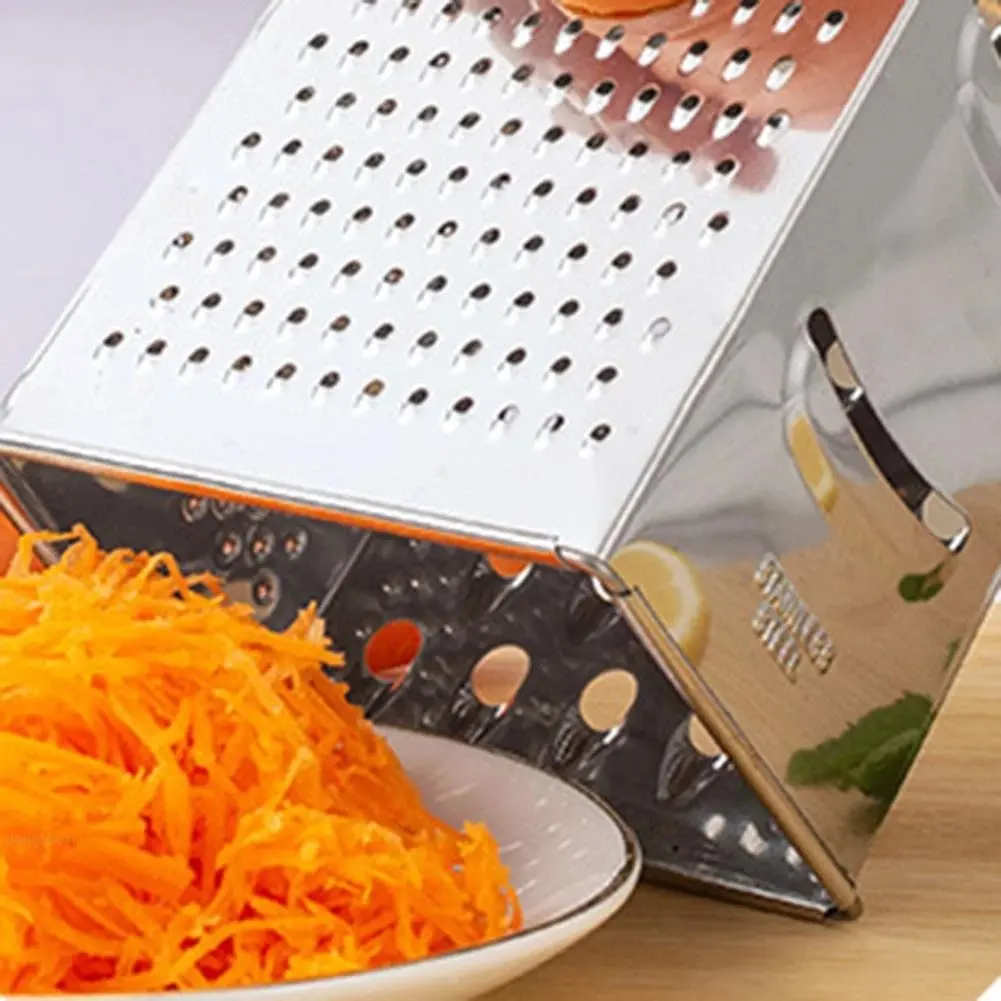 Professional Box Grater,Nonstick Coating Stainless Steel with 6 Sides -  Vegetable Chopper, Kitchen Cutter, Shredder for Cheese & Vegetables (6-in-1)