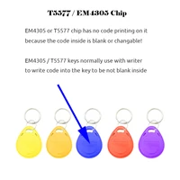 10pcs em4305 t5577 RFID 125khz Key Keyfobs Copy Rewritable Writable Rewrite Duplicate Tag Proximity ID Token Ring rfid cloner 2