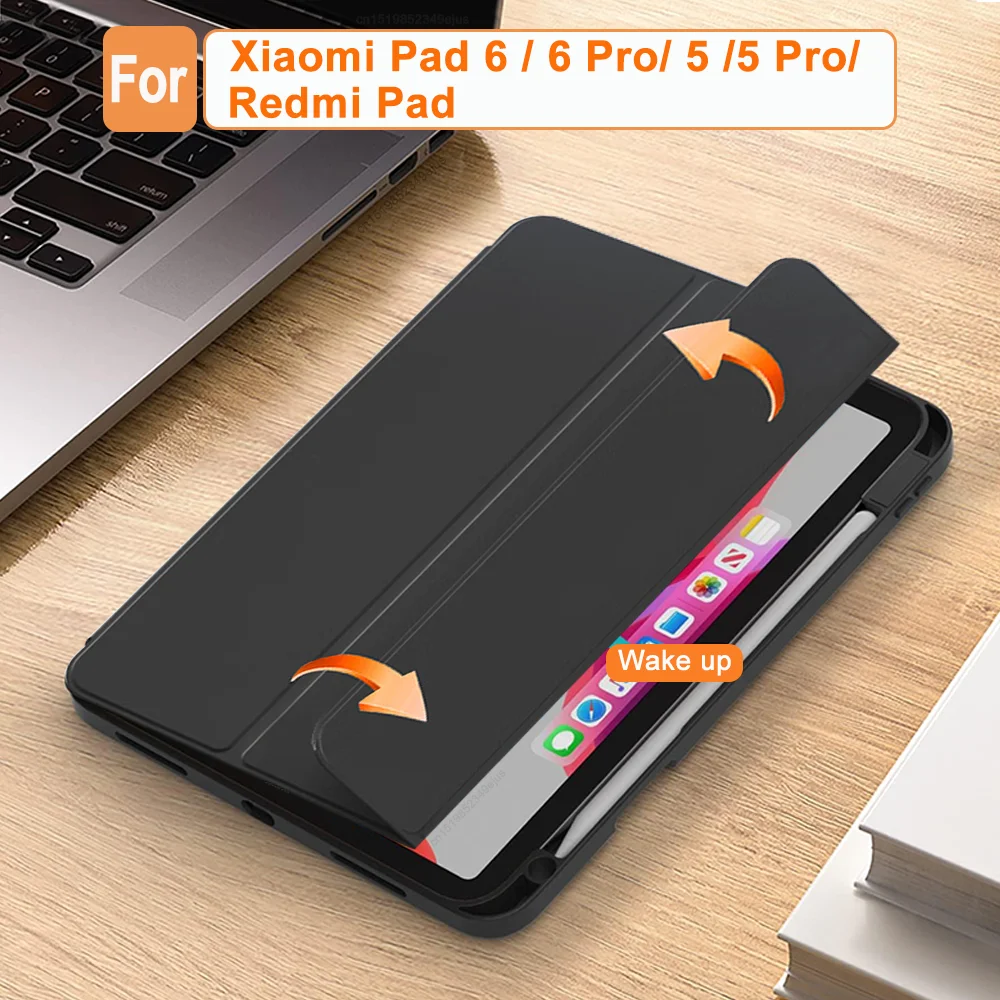 Funda for Tablet Xiaomi Pad 6 5 Pro Case with Pencil Holder Hard PC Back  Stand Cover for MI Pad 6 6Pro 11inch 2023 Funda Case - AliExpress