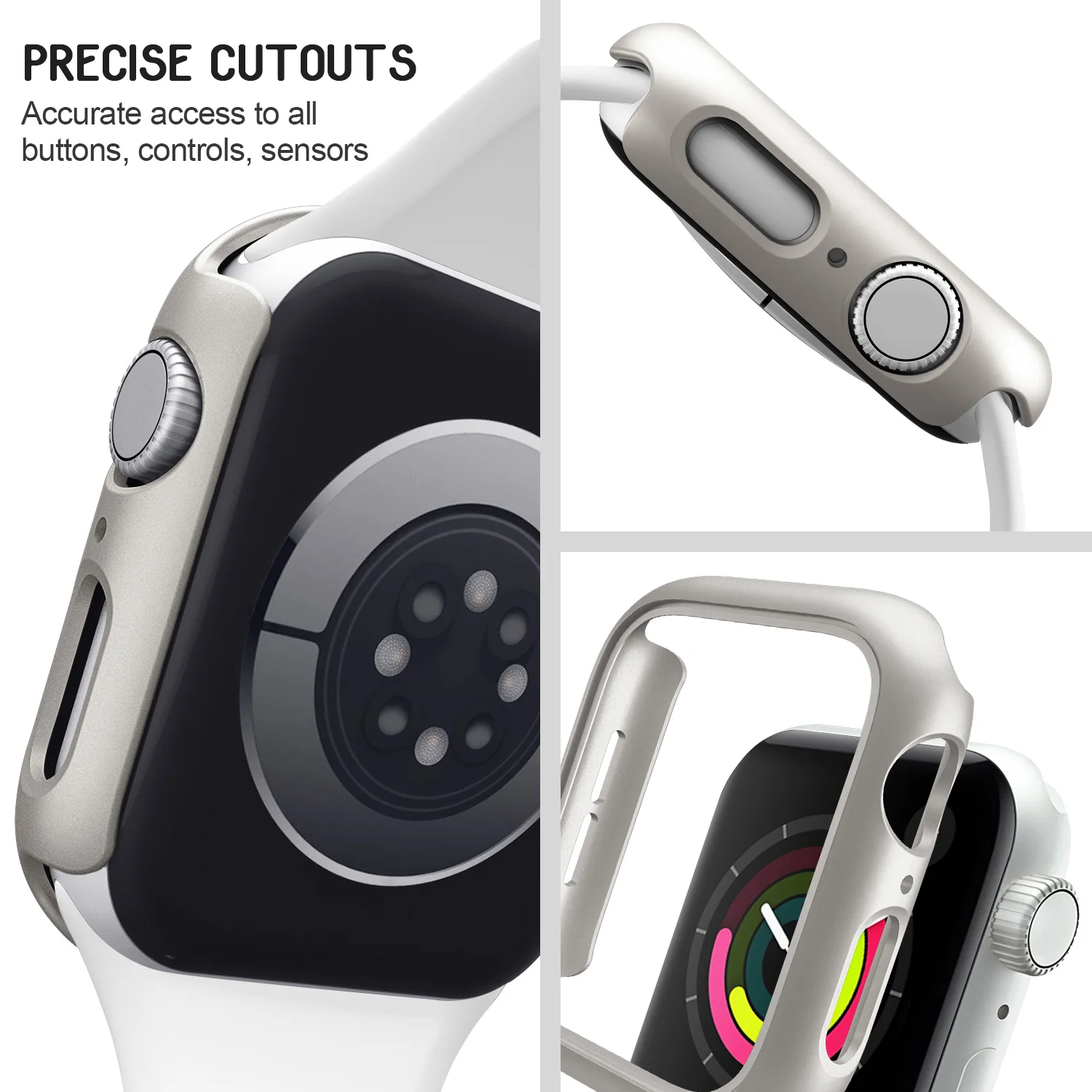 3pcs Hard PC Case For Apple Watch 45mm 41mm 38mm 42mm 40mm 44mm Matte Bumper Protective Case Frame for iWatch SE 9 8 7 6 5 4 3 2