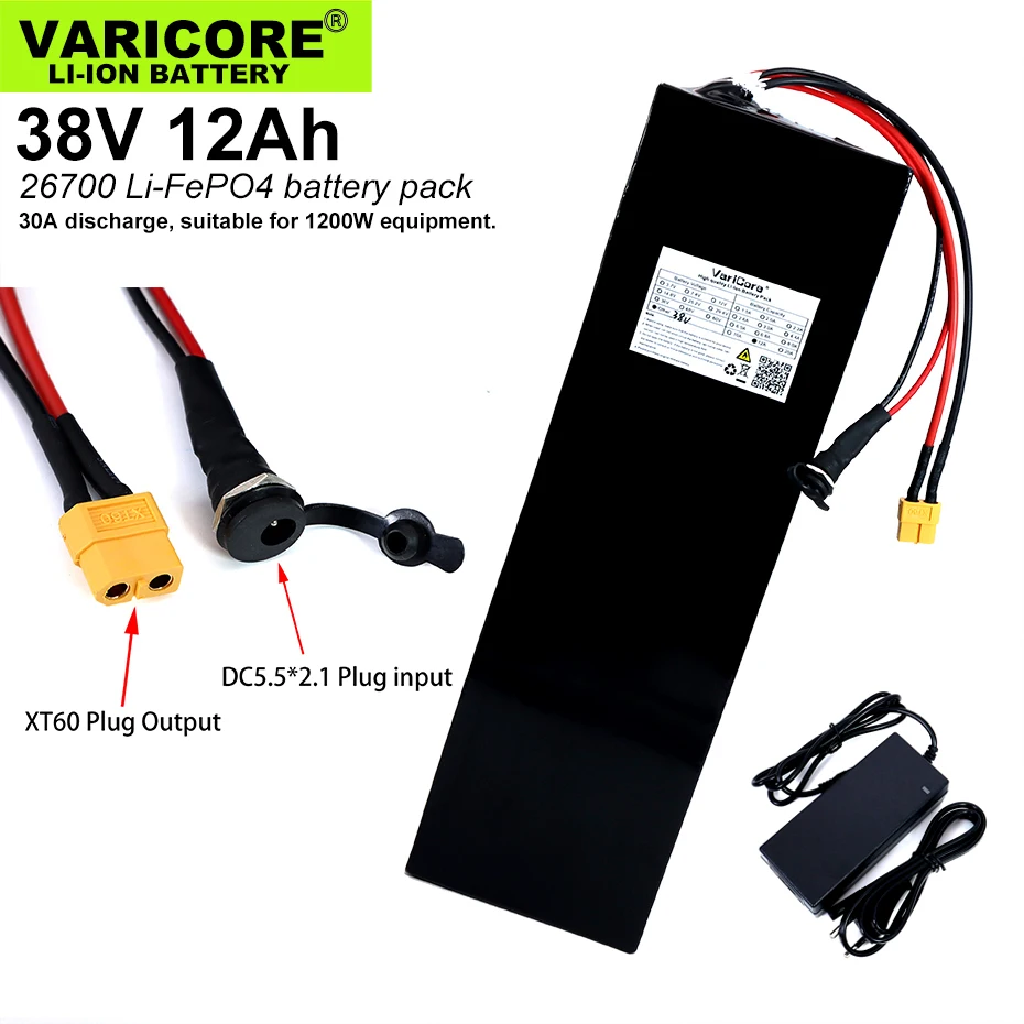 Аккумулятор VariCore 38 в 12 Ач 12S3P 26700 Lifepo4 с 30 А макс. 60 сбалансированная BMS для