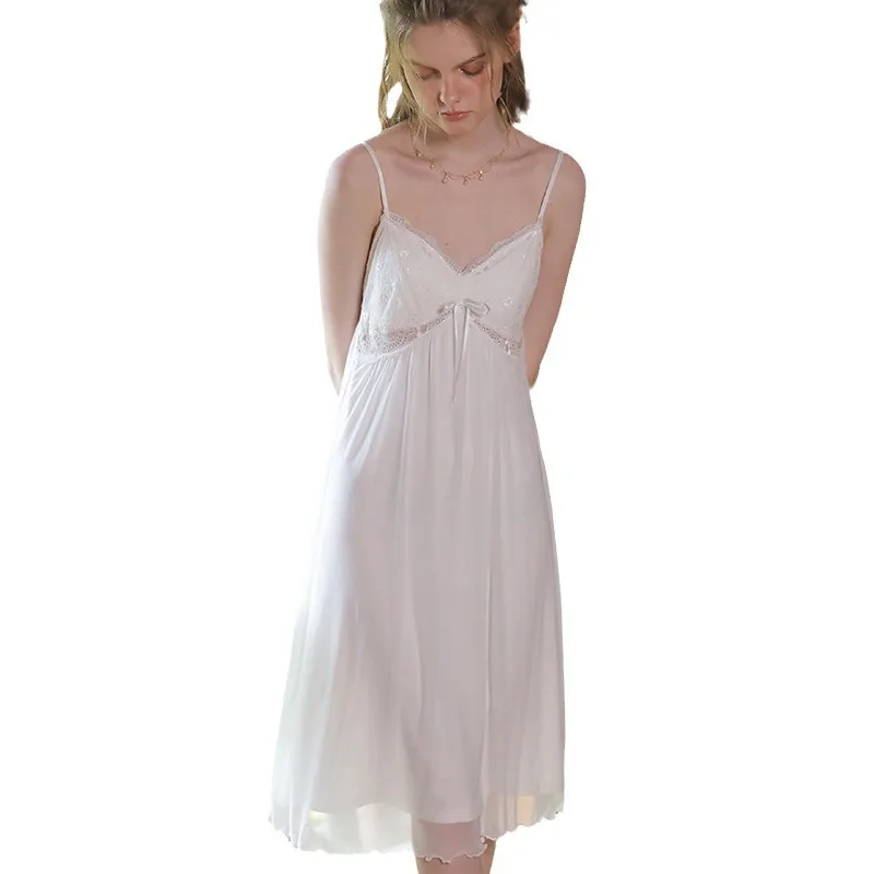 Women Sexy V-Neck Spaghetti Strap Nightdress Summer Sleeveless Modal Knee-Length Nightie Sweet Lace Princess Nightgowns Dresses - AliExpress 200574005 Women Sexy V-Neck Spaghetti Strap Nightdress Summer Sleeveless Modal Knee-Length Nightie Sweet Lace Princess Nightgowns Dresses - AliExpress 200574005