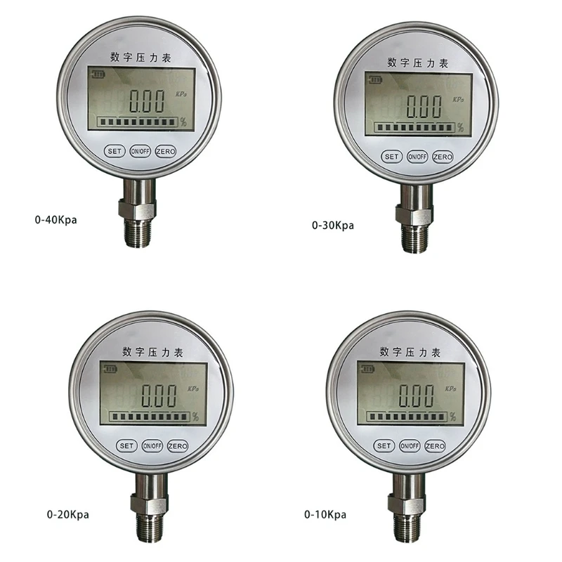 

Stainless Steel Hydraulic Pressure Gauge Large Screen Gas Liquid Manometer