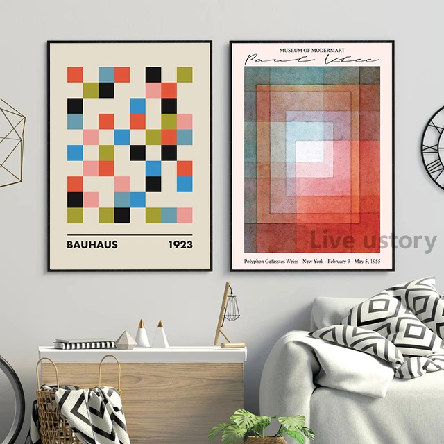 Geometric, Bauhaus, Wall Art, Circles, Squares, Modern Wall Art,  Mid-Century Print, Bauhaus Print, Retro, Wall Art, Gift