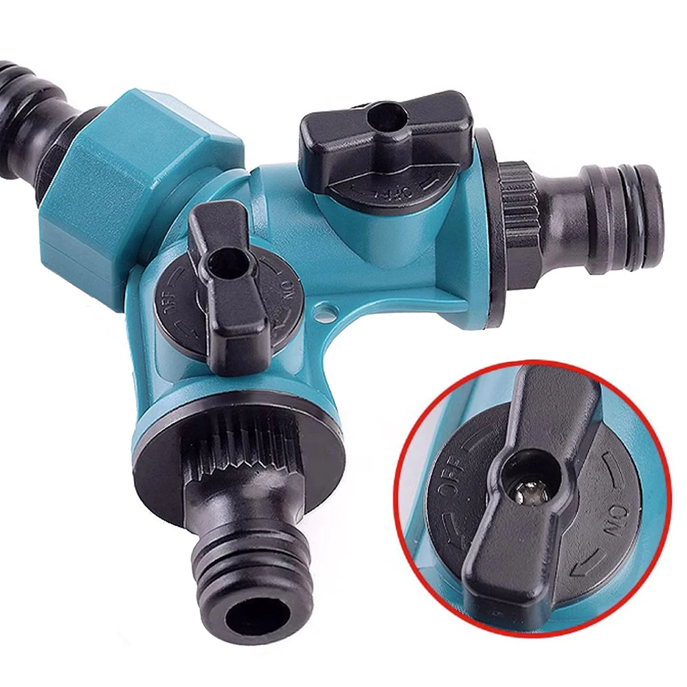 Dual-Outlet Garden Watering Valve with Switch