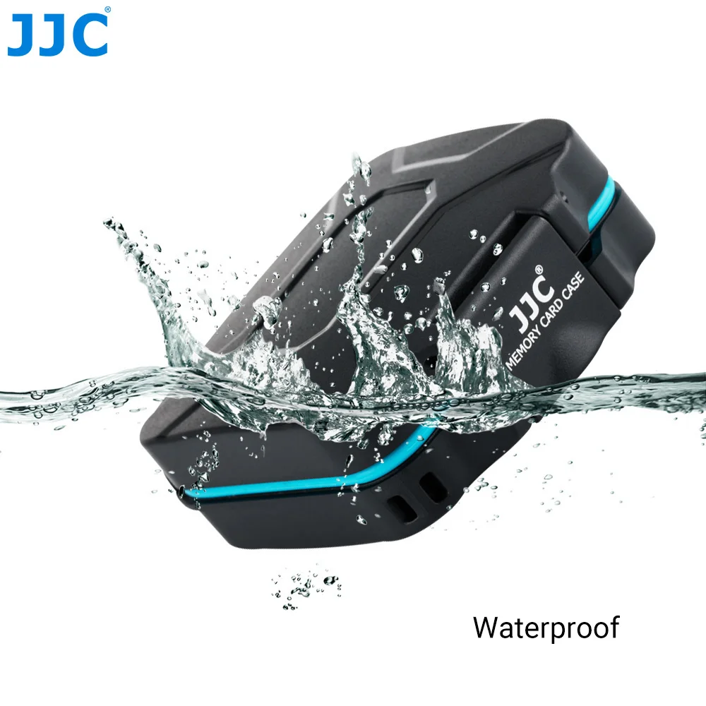 JJC SD 카드 케이스 마이크로 SD 카드 홀더 카드 제거 도구 하드 쉘 방수 저장 상자 4 SD 및 4 마이크로 SD/TF..