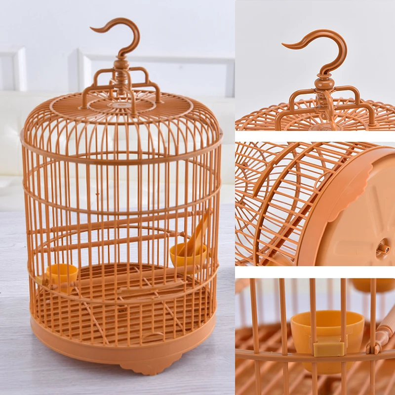 

Classic Pet bird cage ultra light bird travel carrier hook design hanging portable parakeets parrot cage small aves bird house