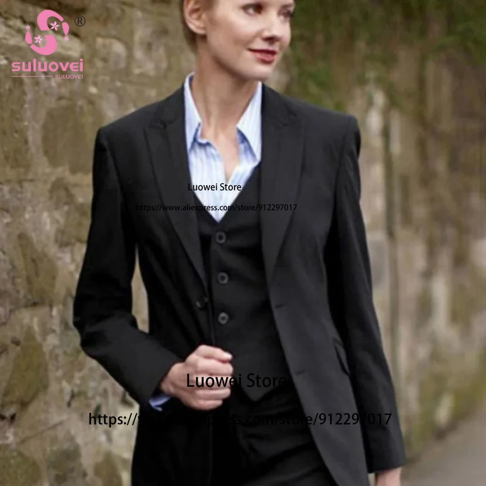 Fashion Office Outfits Suits For Women Elegant 3 Piece Straight Pants Sets Ladies Business Commuter Wear Conjuntos De Pantalones