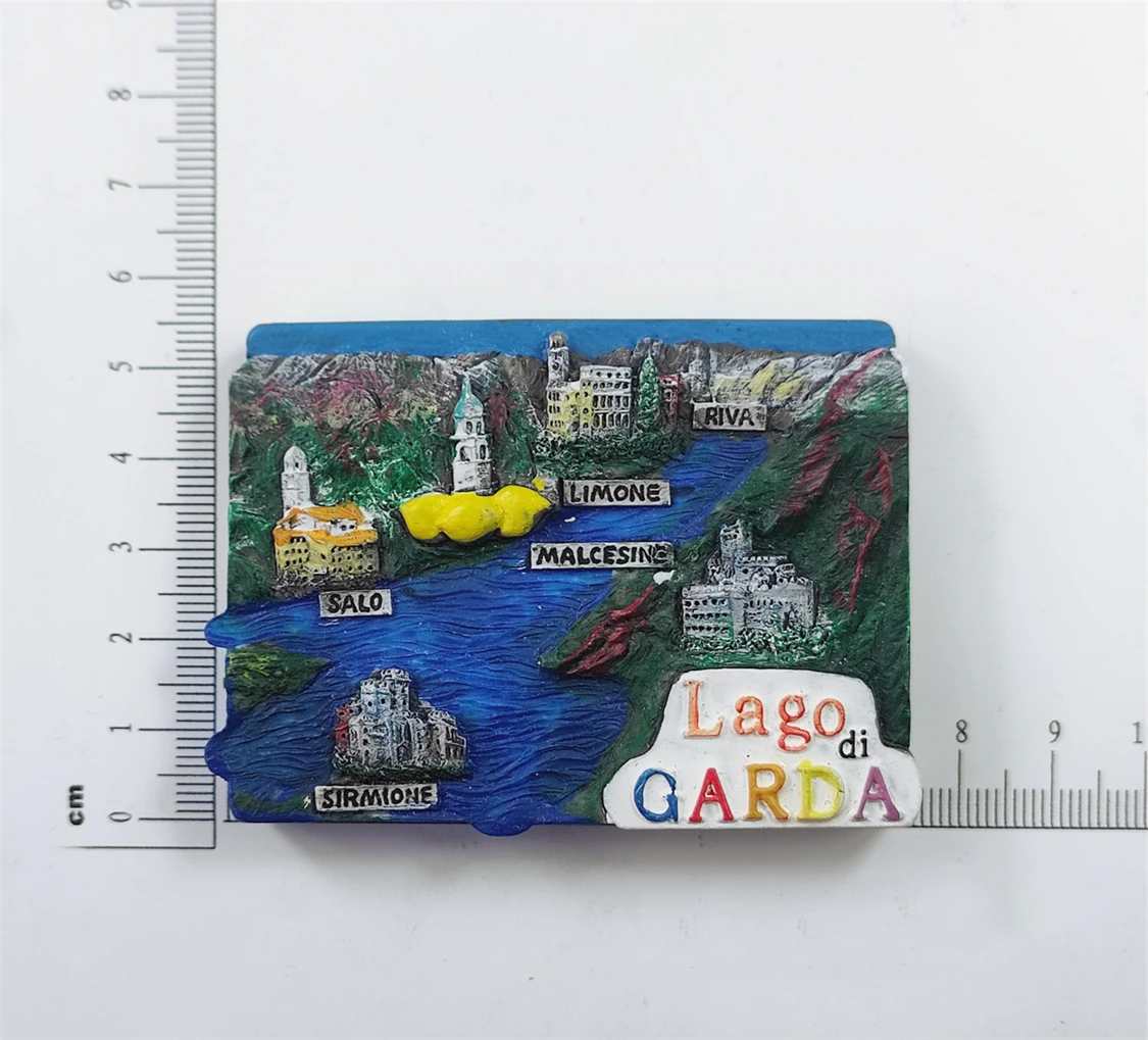 Lago Di Garda Italy 3D Fridge Refrigerator Magnet Souvenir Gift,Resin Handmade Home & Kitchen Decoration Collection