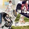 Foldable Training Toilet Foldable Portable Car Potty Lightweight 176lbs Capacity Portable Travel Mobile Potty With Travel Bags 3