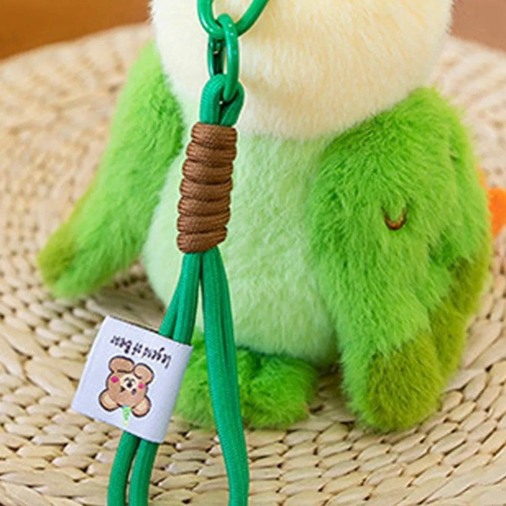 Parrot Cute Animal Bird Keychain Realistic Simulation Bird Pendant Sparrow Colorful Furry Birds Keyrings Boys and Girls