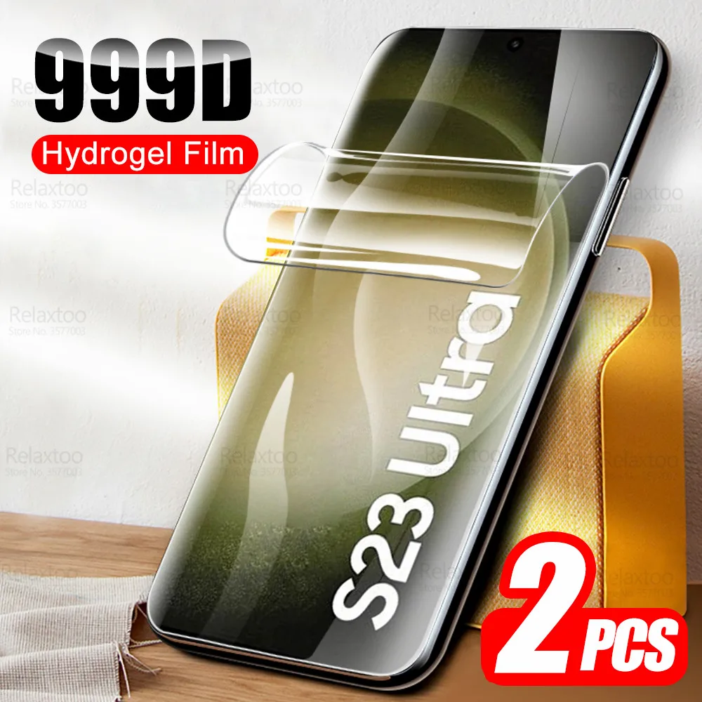 

2 шт., изогнутая мягкая Гидрогелевая пленка для Samsung Galaxy S23 Ultra S 23 Plus S23Ultra S23Plus, защита экрана, не закаленное стекло