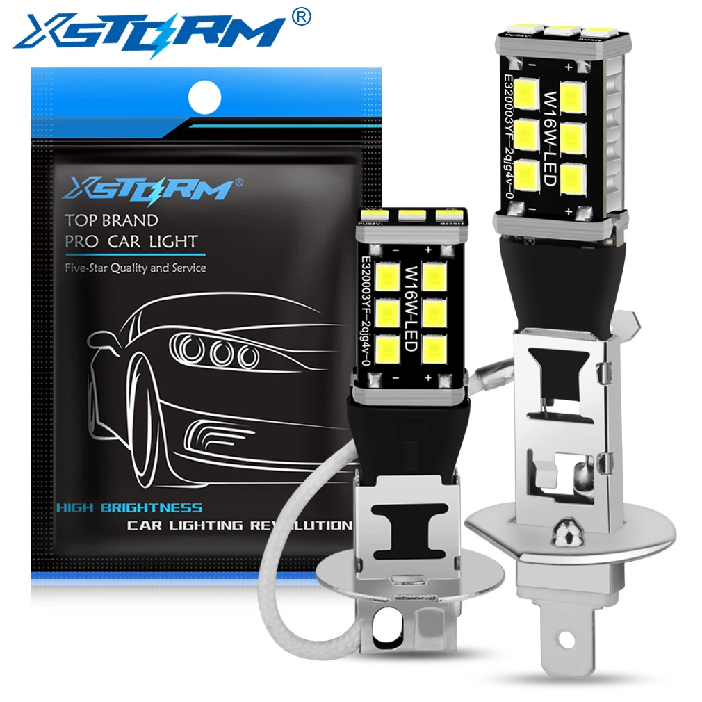 2Pcs H1 H3 Led Lamp Car Fog lights 2000LM Day Driving Light Auto H3 H1 Led Bulbs 6000K White 12V 24V Automotive