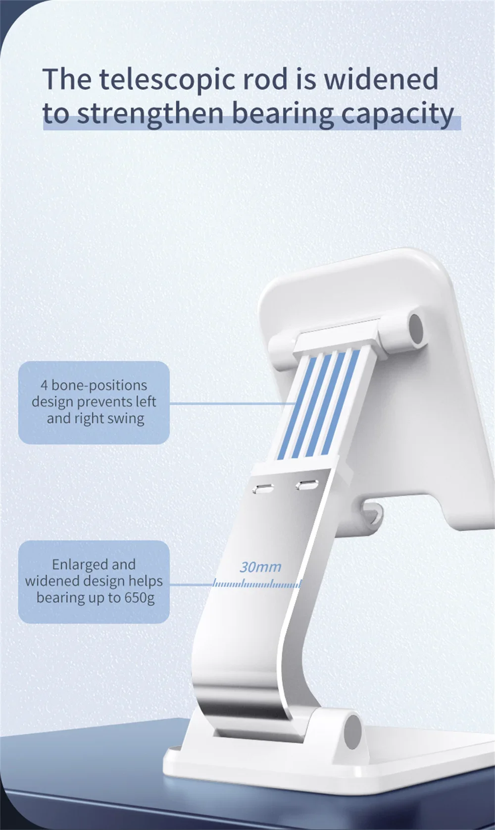 Desktop Stand Mobile Phone Foldable Lazy Scalable Phone Holder Support for IPhone 16 15 14 Samsung Xiaomi and All Smartphones