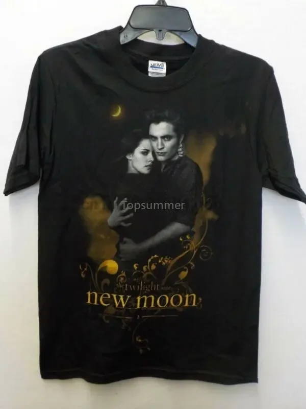 

Mens Twilight Saga New Moon Bella Edward Black Graphic Tshirt New #13441V