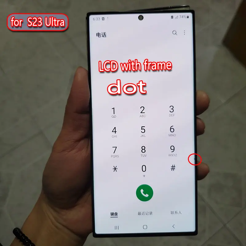 Adatto Per Schermo Lcd Samsung Galaxy S23Ultra S23U Touch Screen S918 S918B Display Digitalizzatore