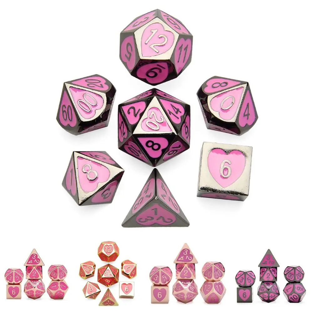 

7Pcs/set Crystal Dragon Digital Dice Home Decor Ornaments Resin Tarot Game Party Toys Role-Playing Polyhedral DND Dice